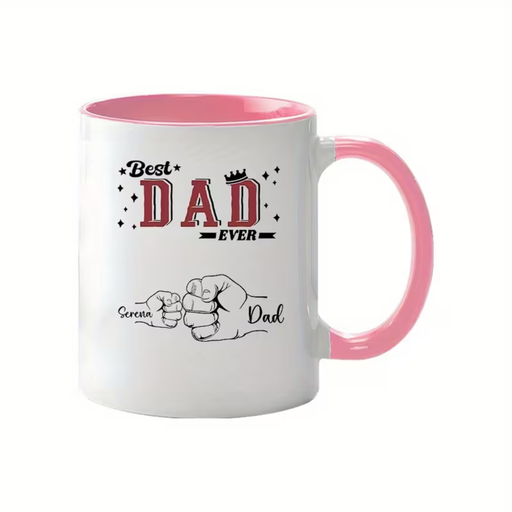 Personalized Photo Coffee Mug for Dad Custom Text Ceramic Drinkware