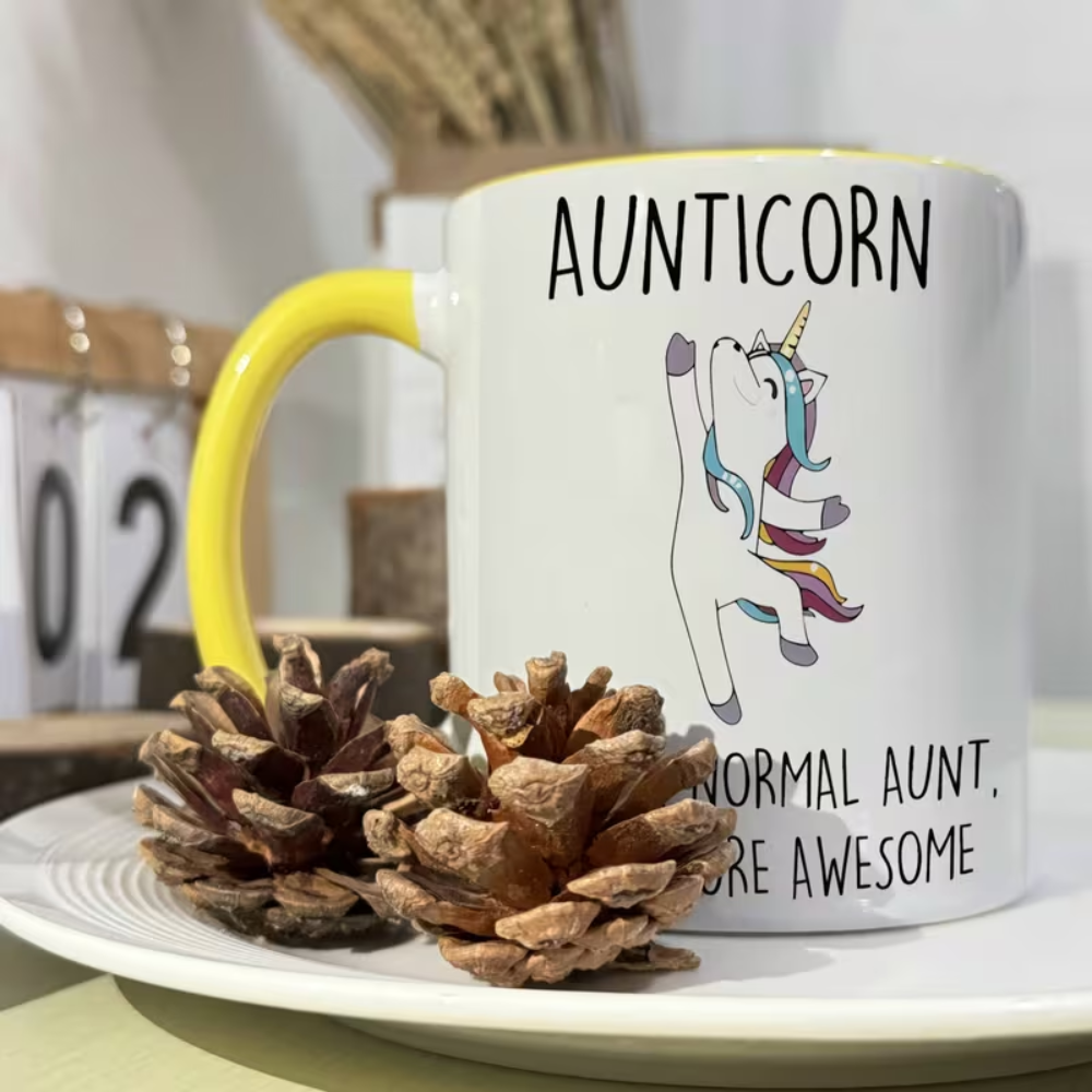 11 oz Ceramic Aunticorn Unicorn Coffee Mug Fun Gift Drinkware 1pc