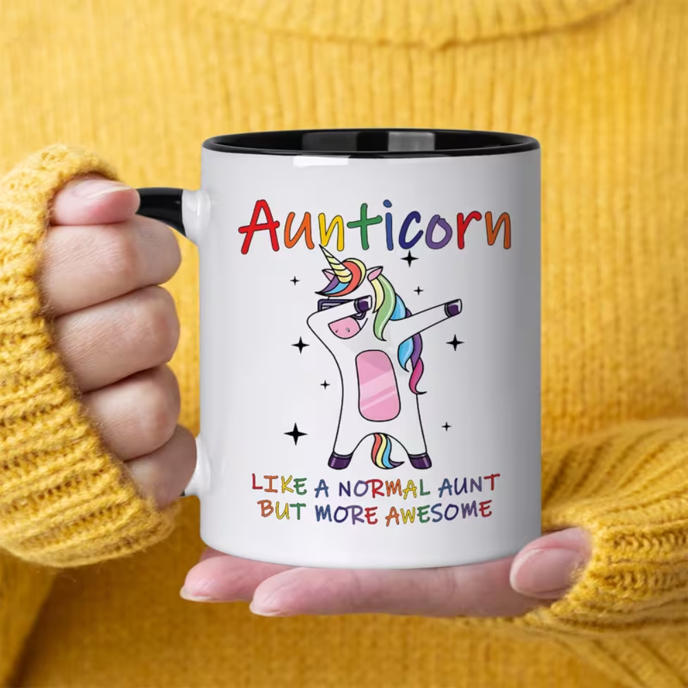 11 oz Ceramic Aunticorn Unicorn Coffee Mug Funny Quote Drinkware 1pc