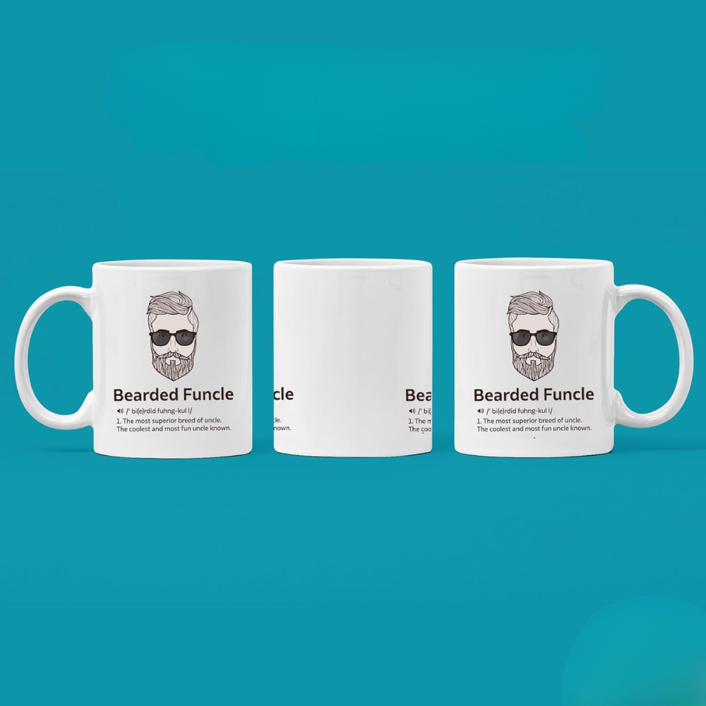15 oz Ceramic Bearded Funcle Definition Coffee Mug Funny Drinkware