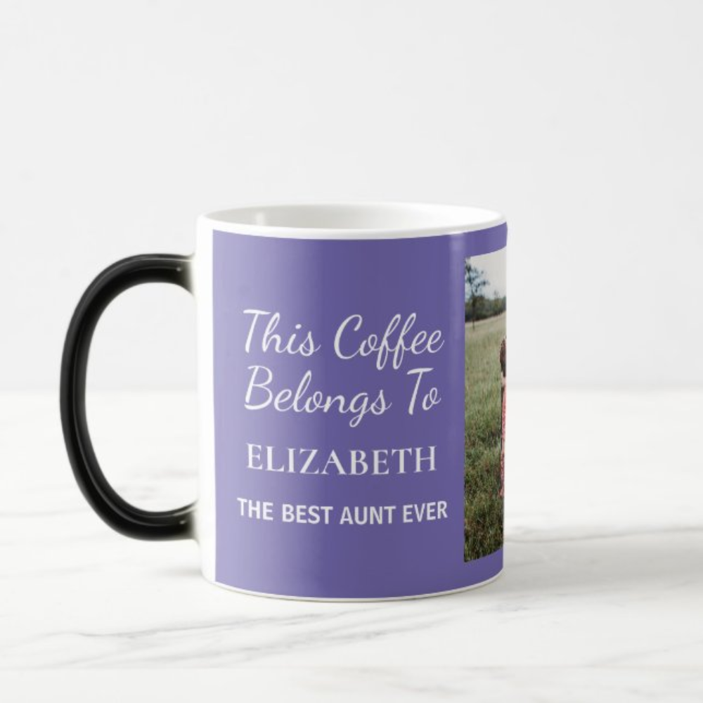 Personalized Aunt Photo Coffee Mug With Custom Name