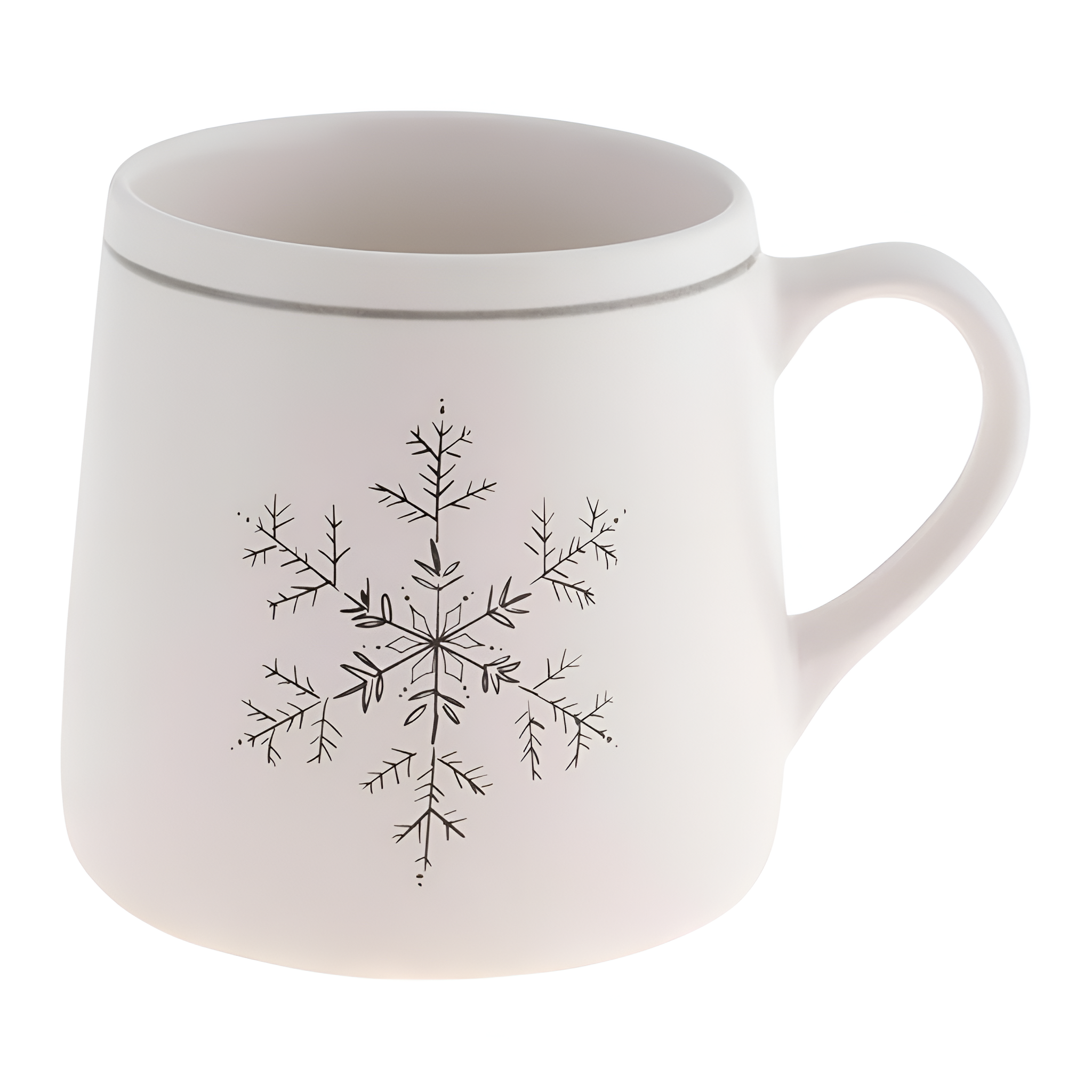 Winter Stoneware Mug With Seasonal Design