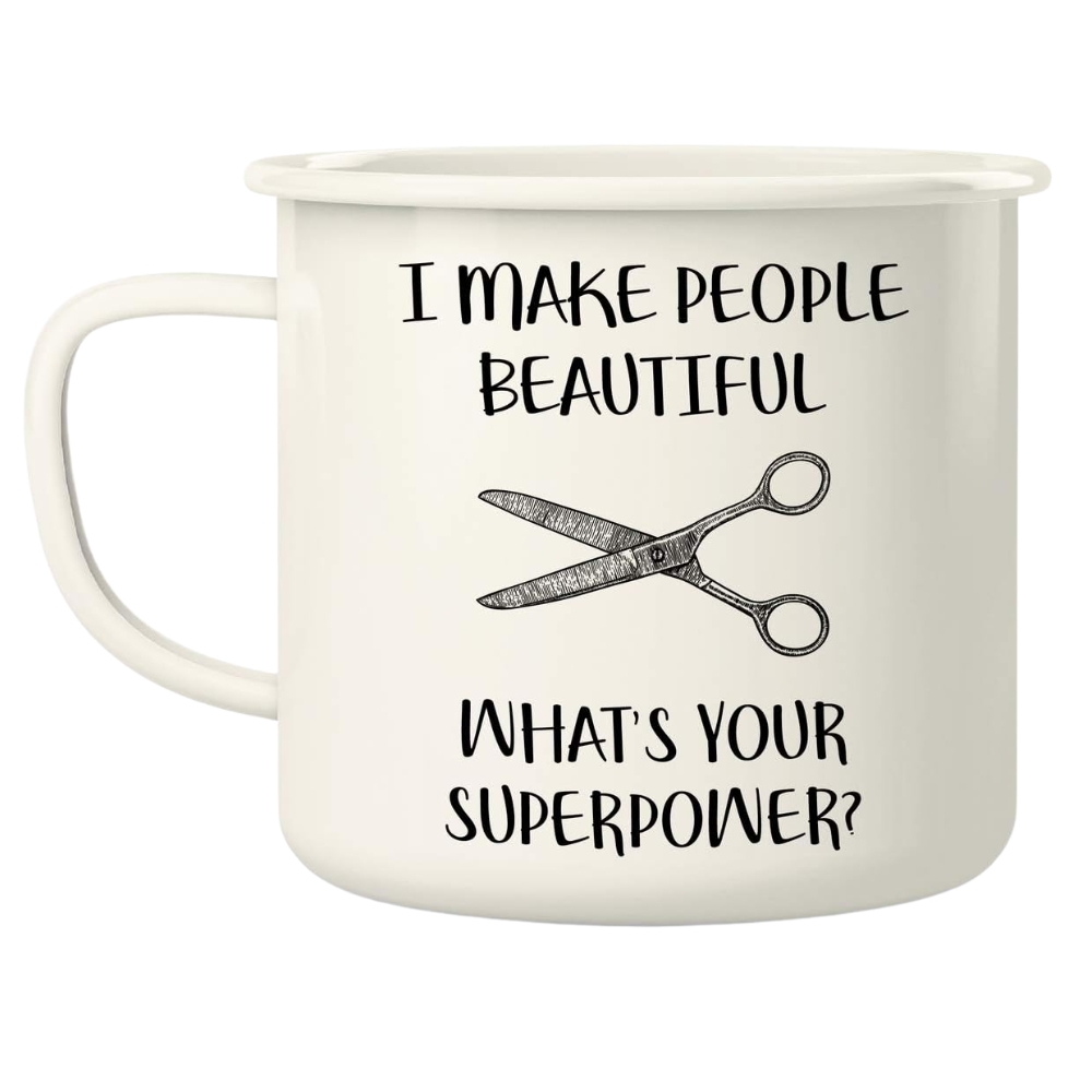 Make People Beautiful Hairstylist Hairdresser 16 Oz Enamel