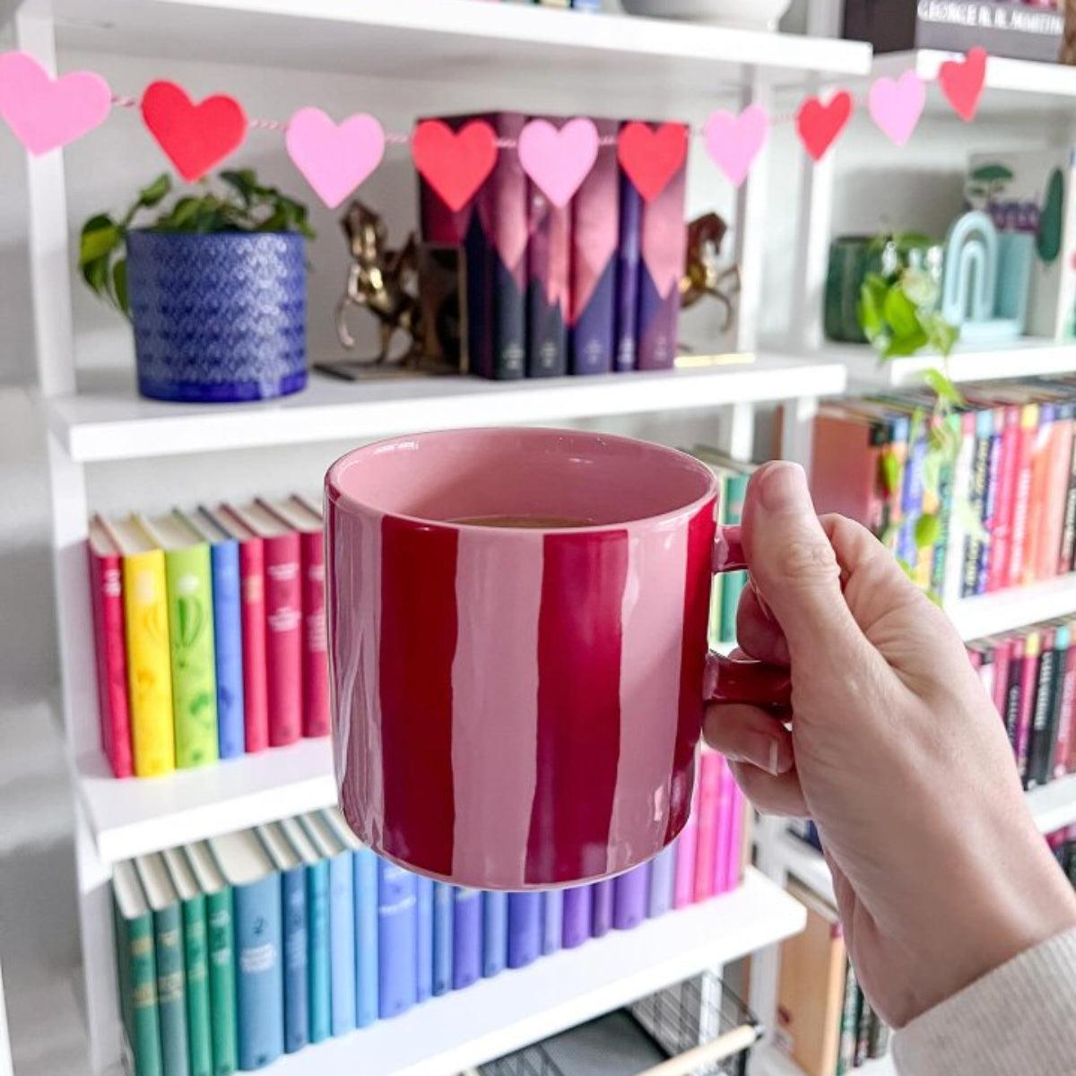 16 Oz Striped Patterned Mug - Vibrant and Cheerful Drinkware - Mineral Mug