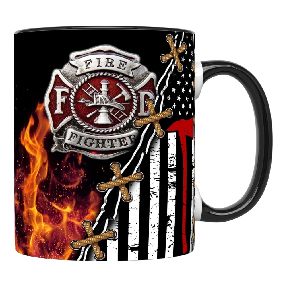 Designs Fireman Mug, 11 Oz, Funny Firefighter Cup for Him and Her