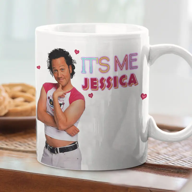 Its Me Jessica Printed Ceramic Christmas Coffee Mug