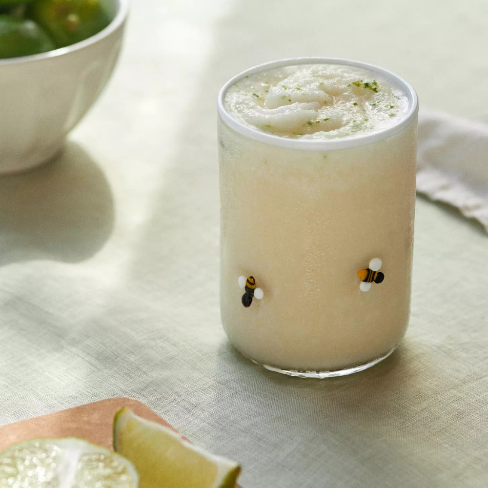 Embossed Glass Tumbler-Mineral Mug
