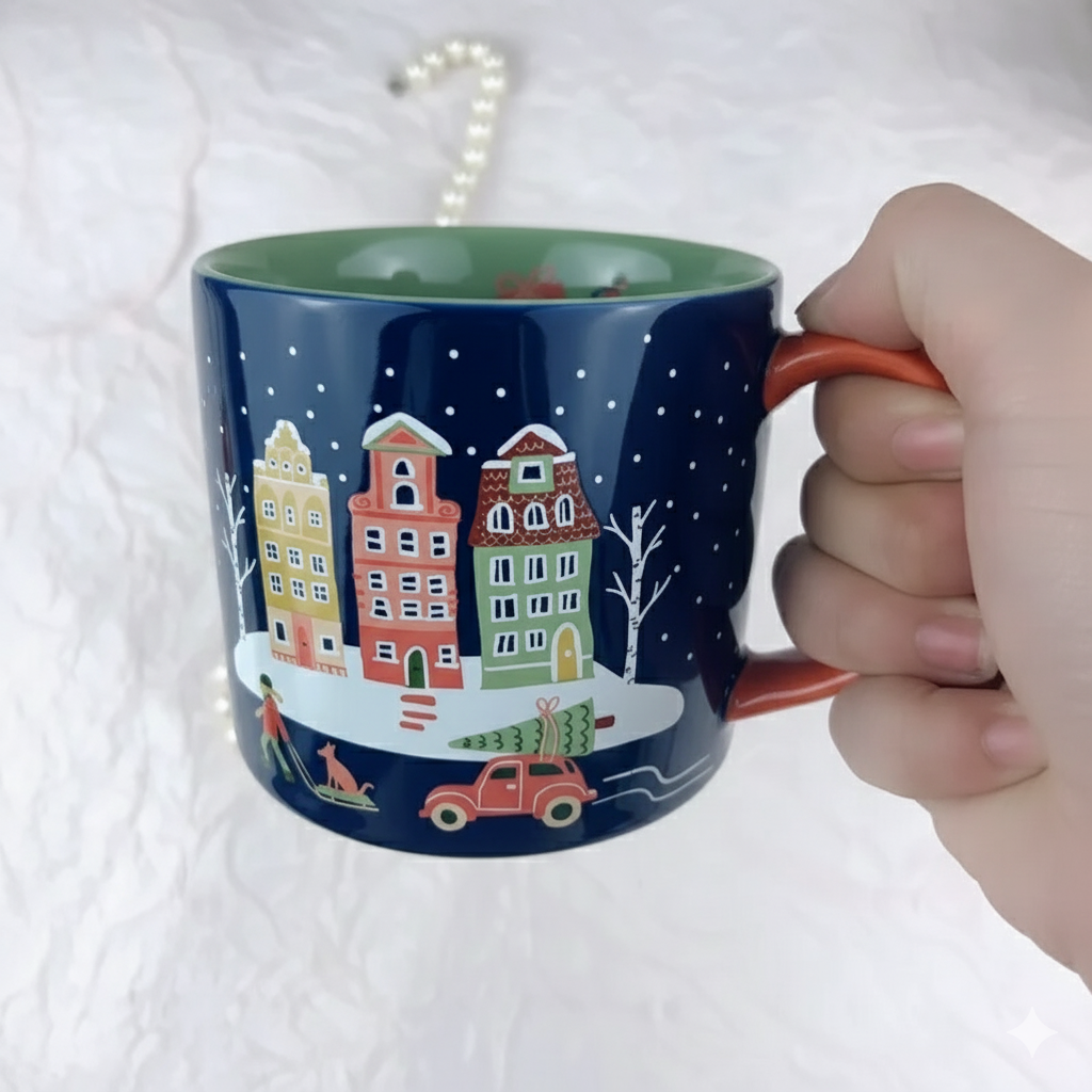 Christmas Tree Graffiti Ceramic Mug