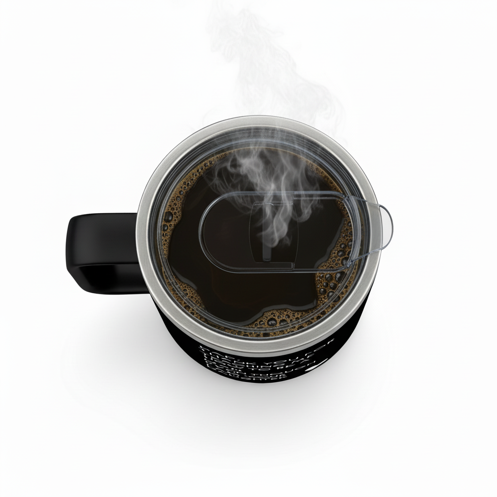 Stainless Steel Mug With Printed Message