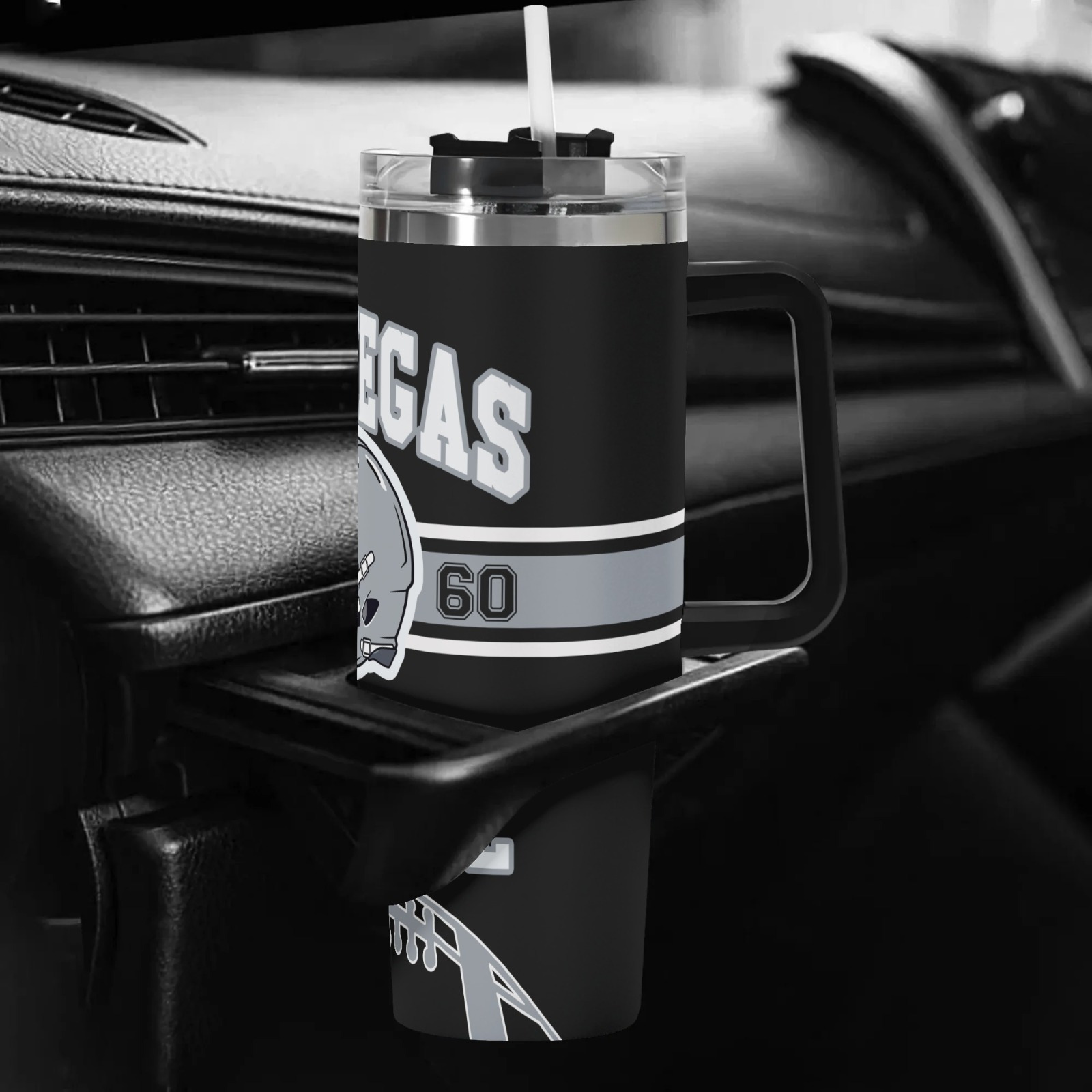 40oz Las Vegas Raiders Football Team Themed Stainless Steel Travel Tumbler