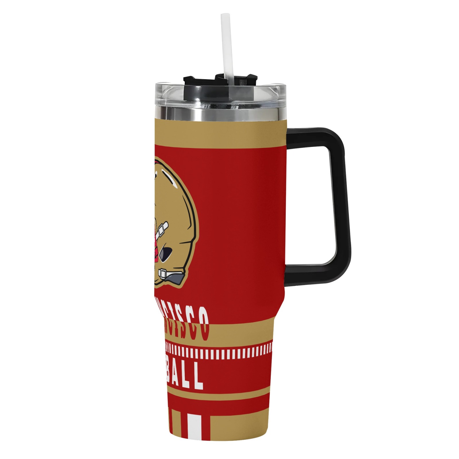 40oz San Francisco 49ers Football Themed Stainless Steel Tumbler