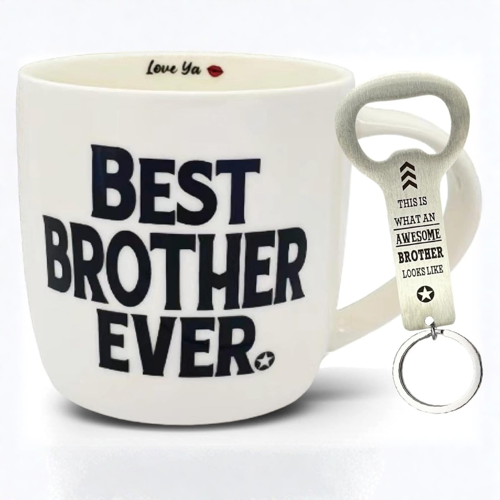 Best Brother Ever Printed Coffee Mug With Keychain