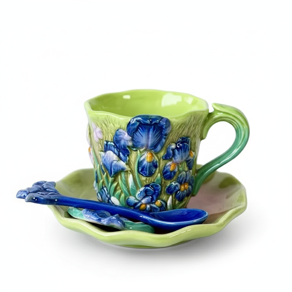 Ceramic Mug Set With Plate And Spoon