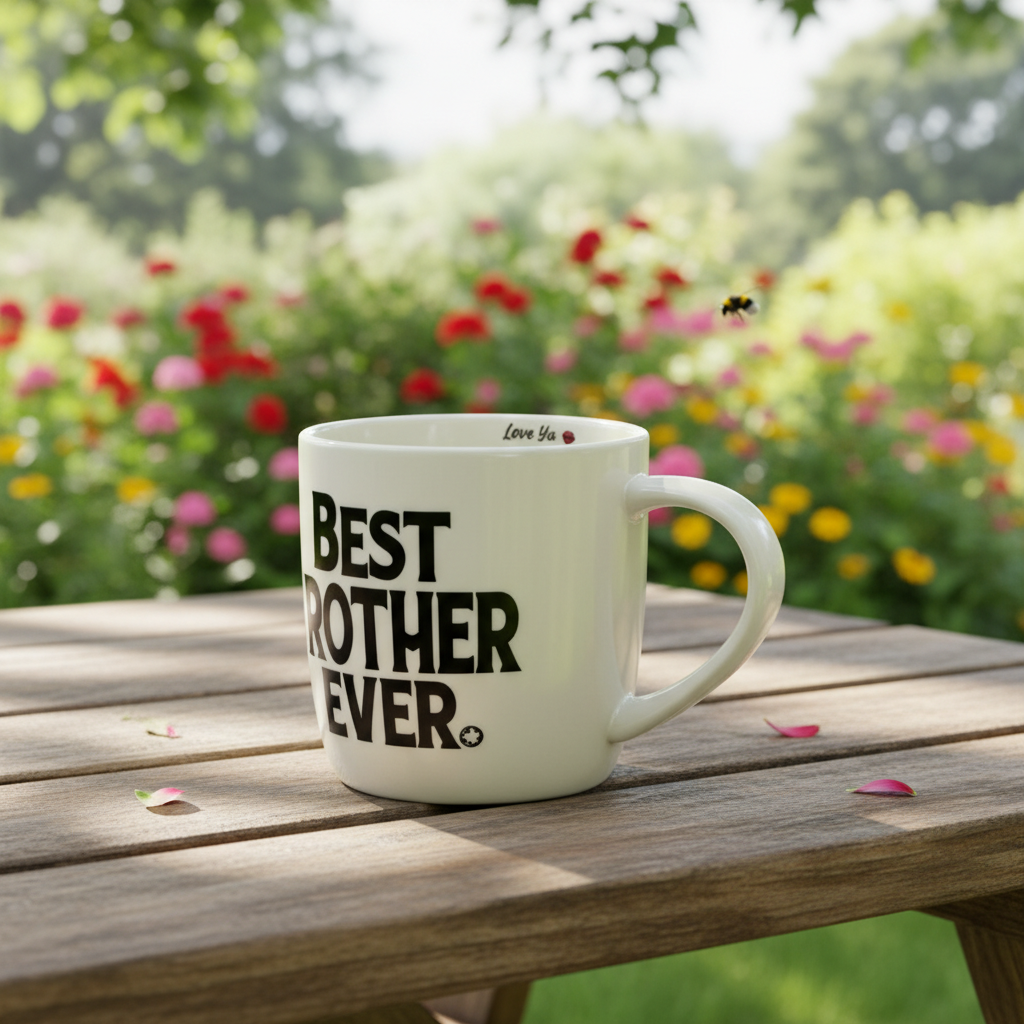 Best Brother Ever Printed Coffee Mug With Keychain