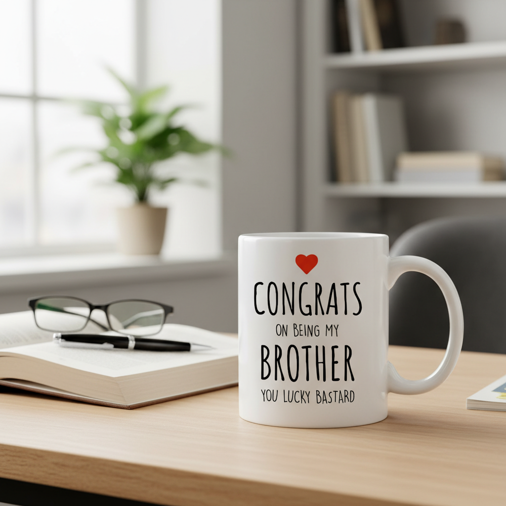 Congrats On Being My Brother Printed Coffee Mug