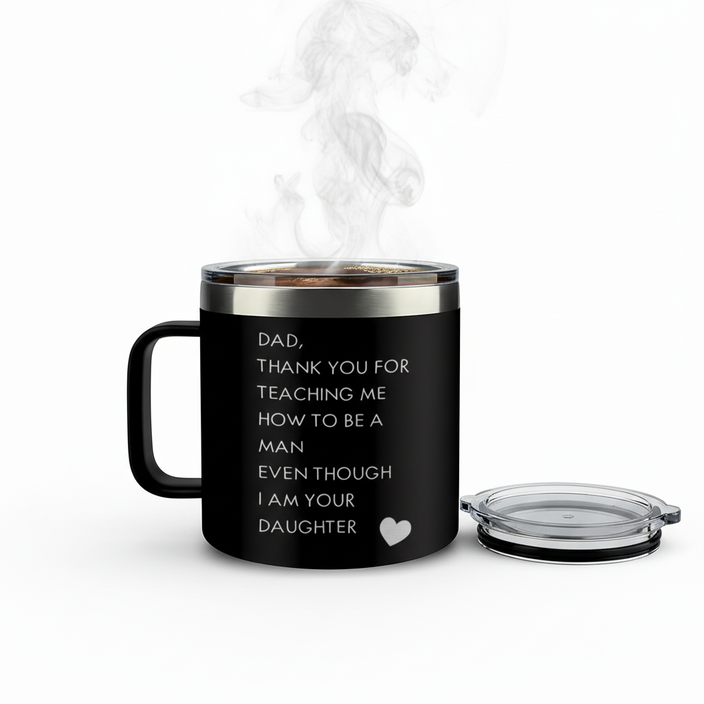 Stainless Steel Mug With Printed Message