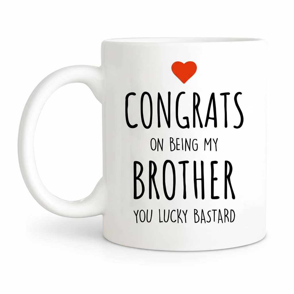 Congrats On Being My Brother Printed Coffee Mug