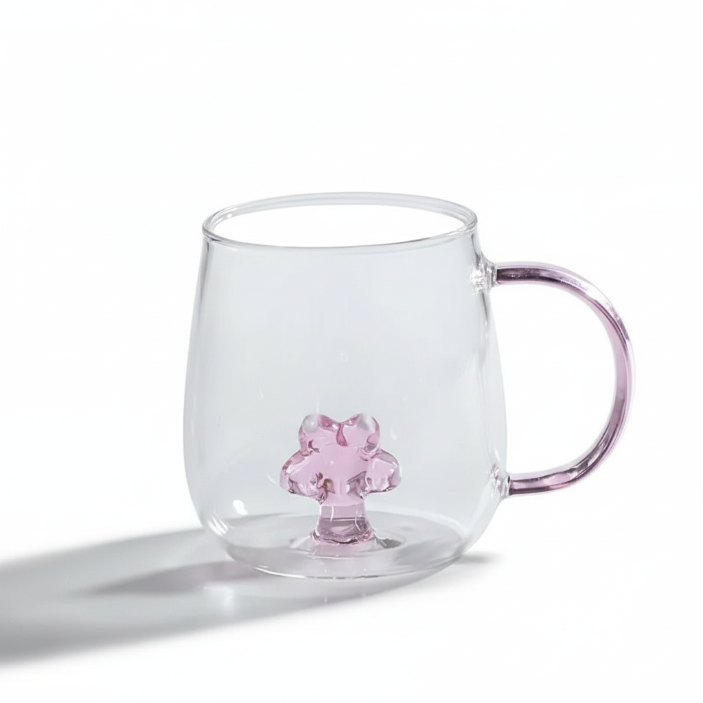 3D Animal Design Glass Mug