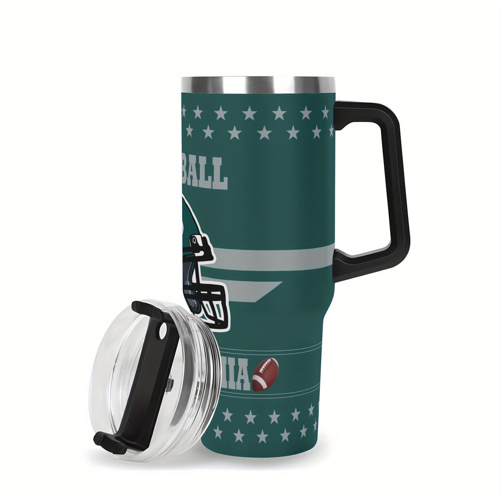 40oz Philadelphia Eagles Football Team Themed Stainless Steel Travel Tumbler