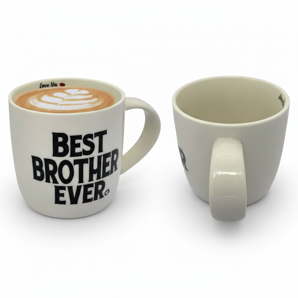Best Brother Ever Printed Coffee Mug With Keychain