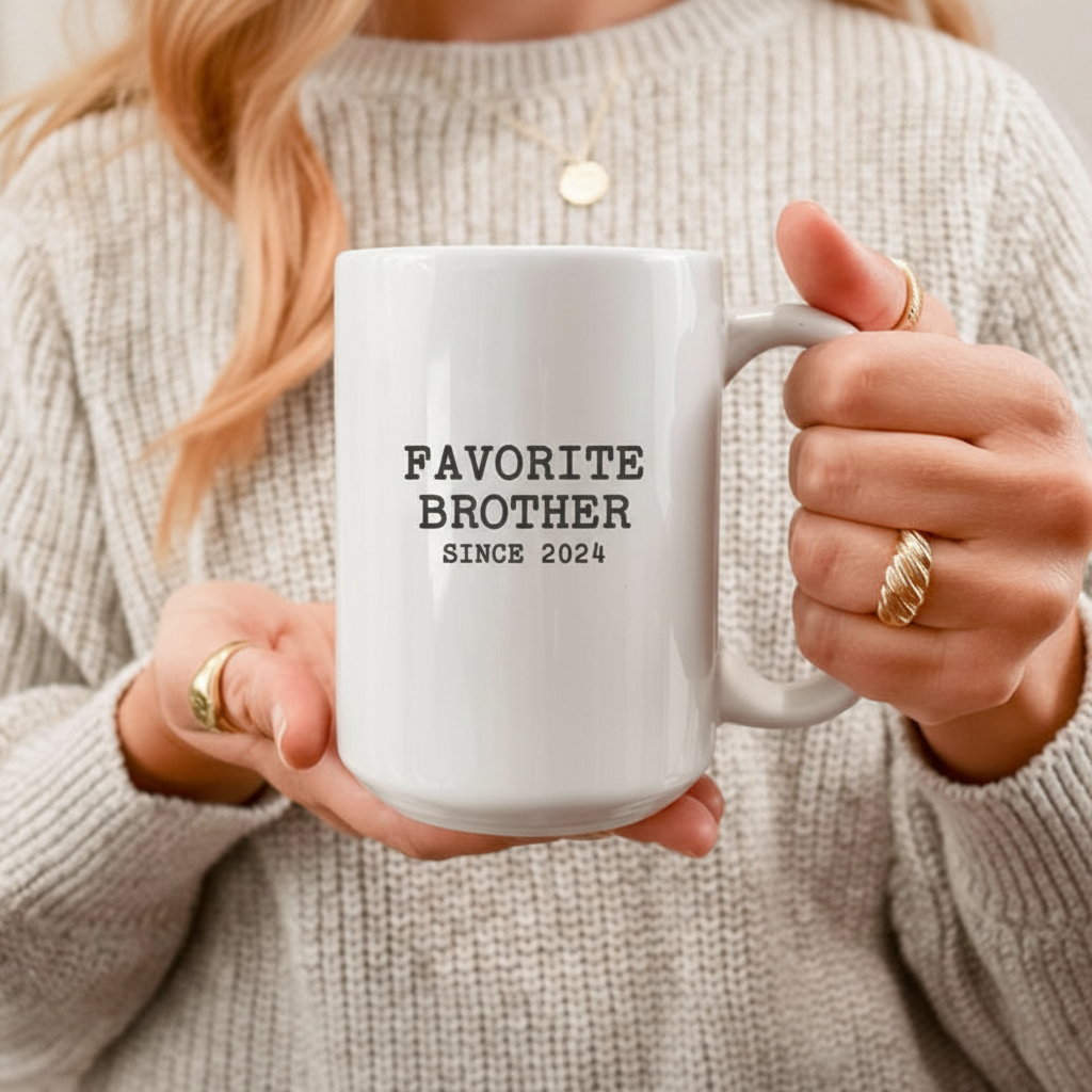 Favorite Brother Funny Custom Coffee Mug