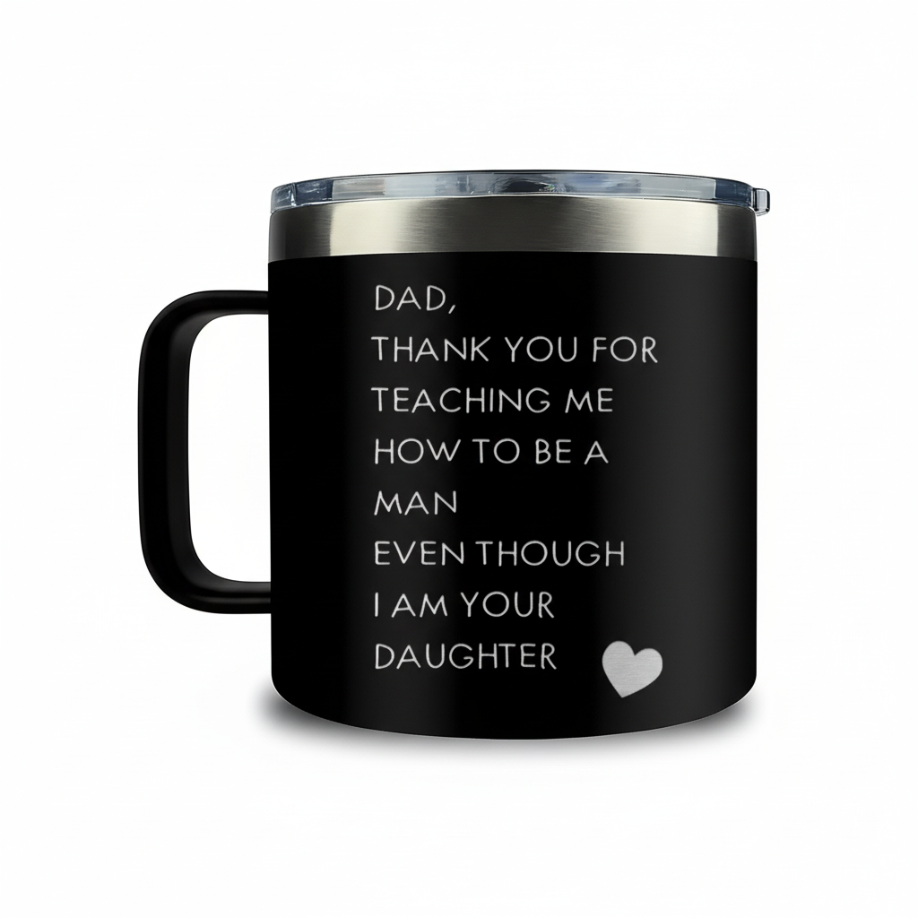 Stainless Steel Mug With Printed Message