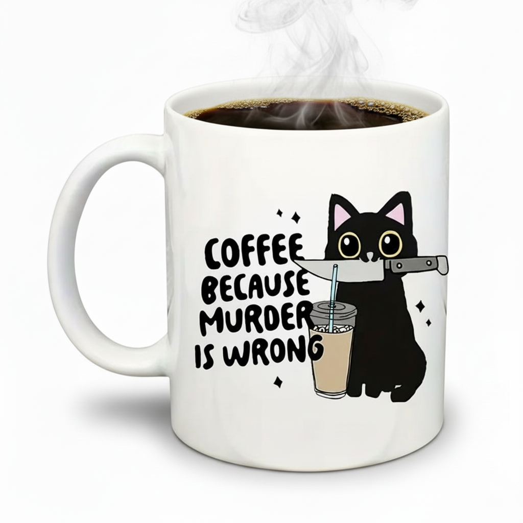 Funny Cat Ceramic Coffee Mug For Daily Use