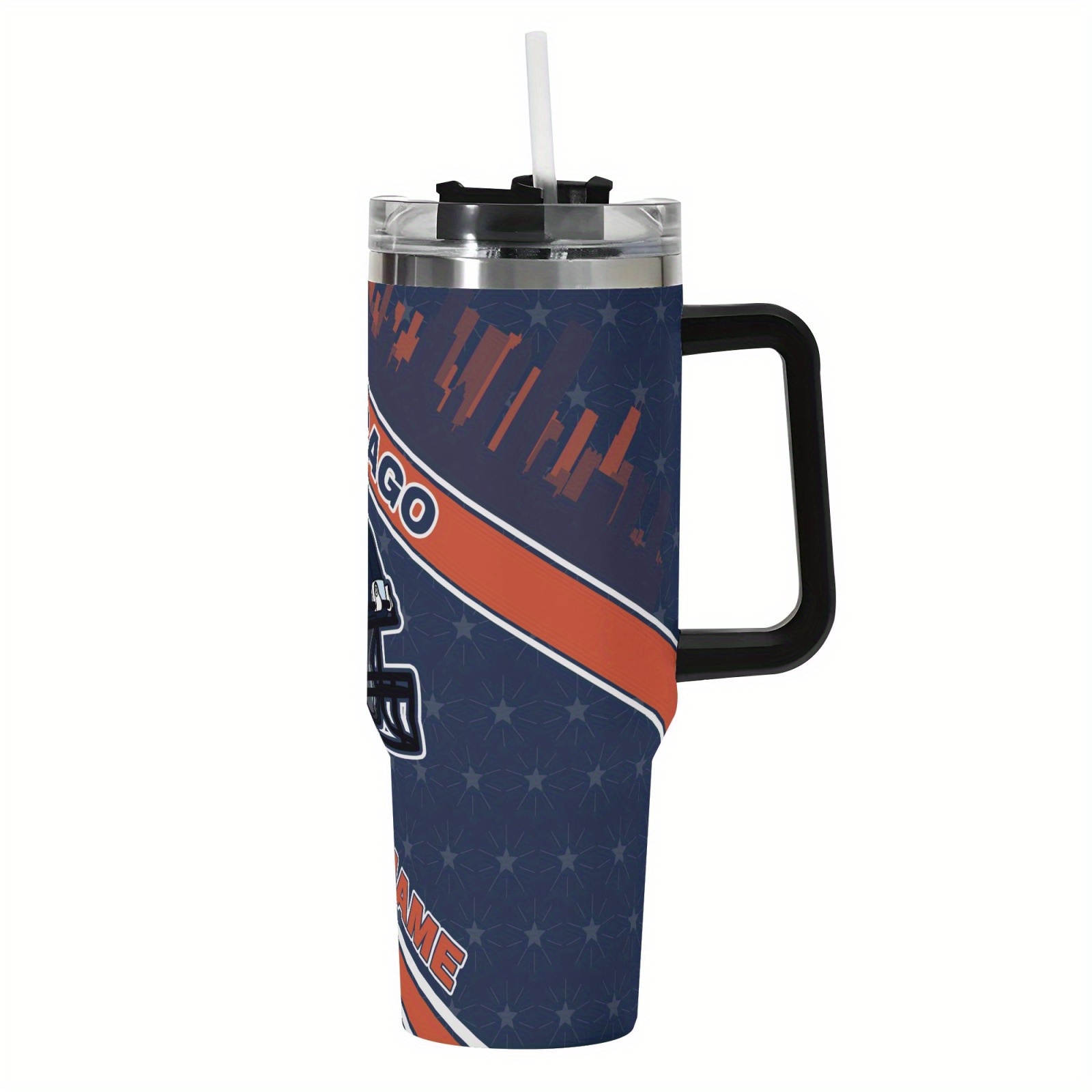 40oz Chicago Bears Football team Themed Stainless Steel Travel Tumbler