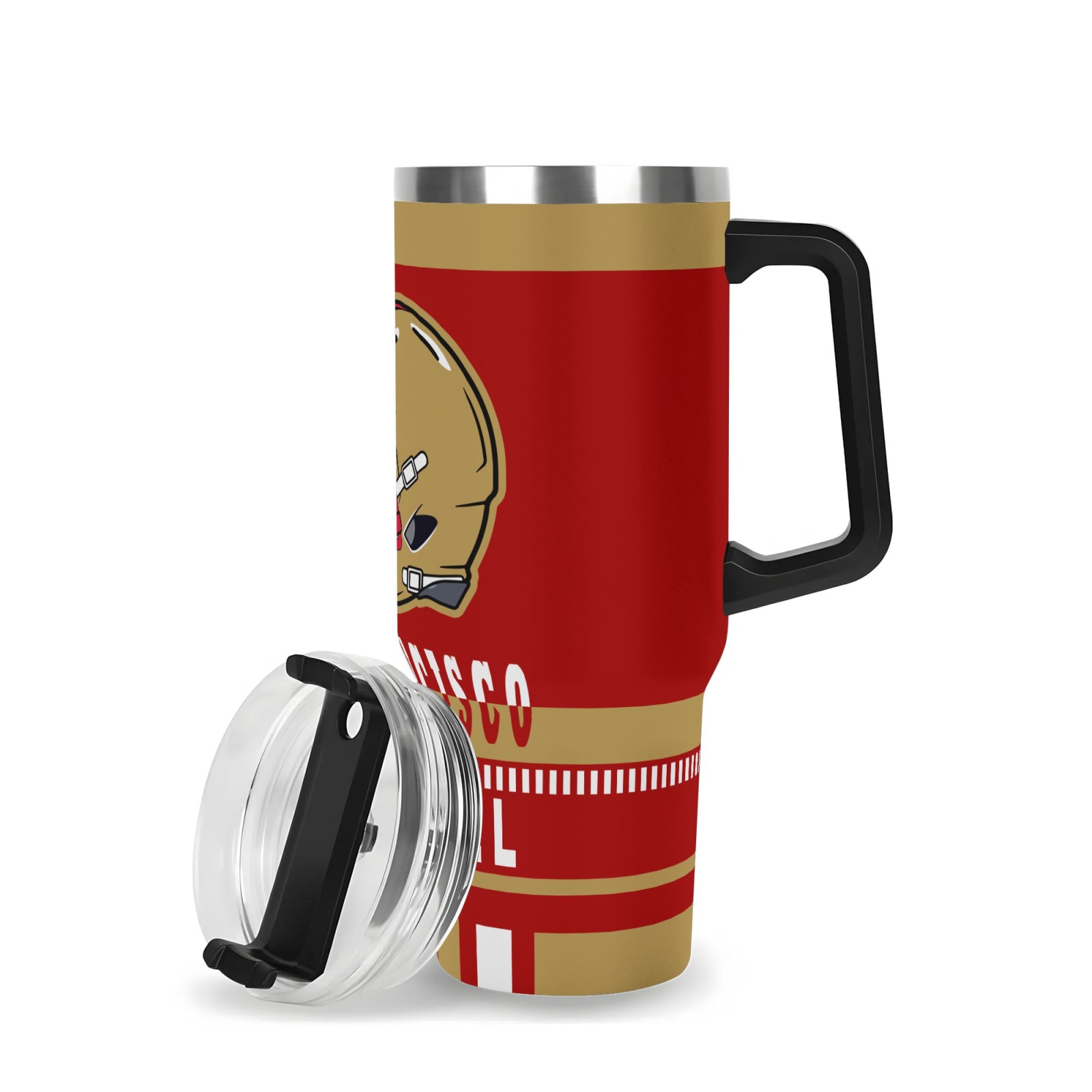 40oz San Francisco 49ers Football Themed Stainless Steel Tumbler