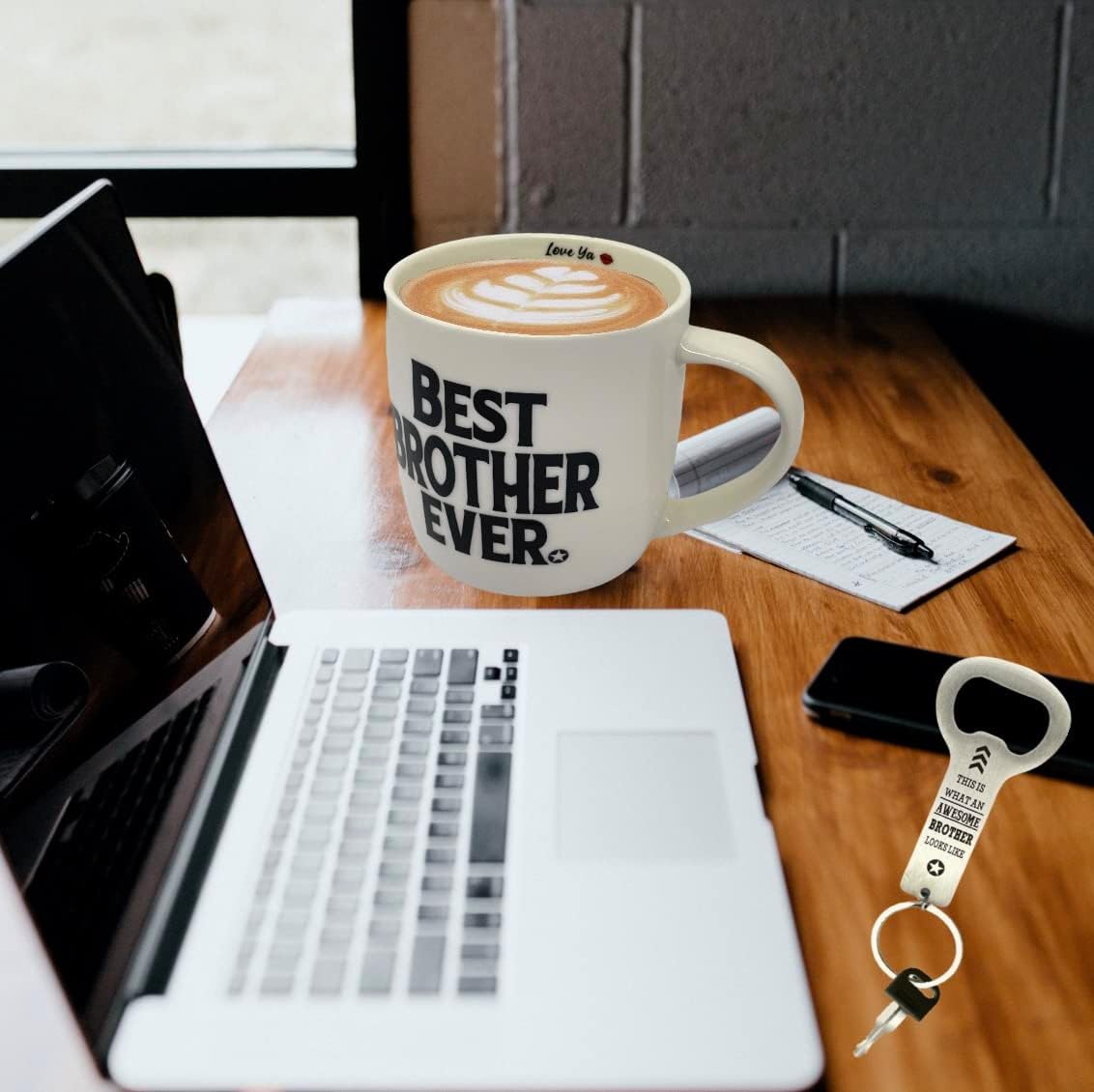 Best Brother Ever Printed Coffee Mug With Keychain