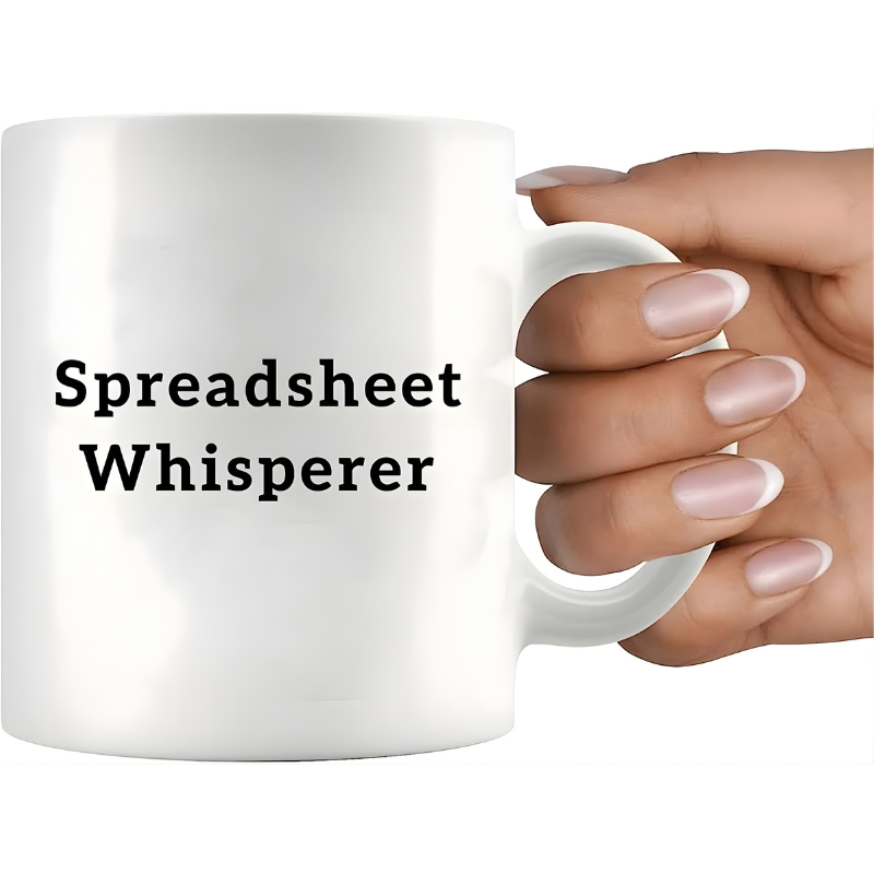 Funny Spreadsheet Whisperer Coffee Mug Accounting Bookkeeper Gift