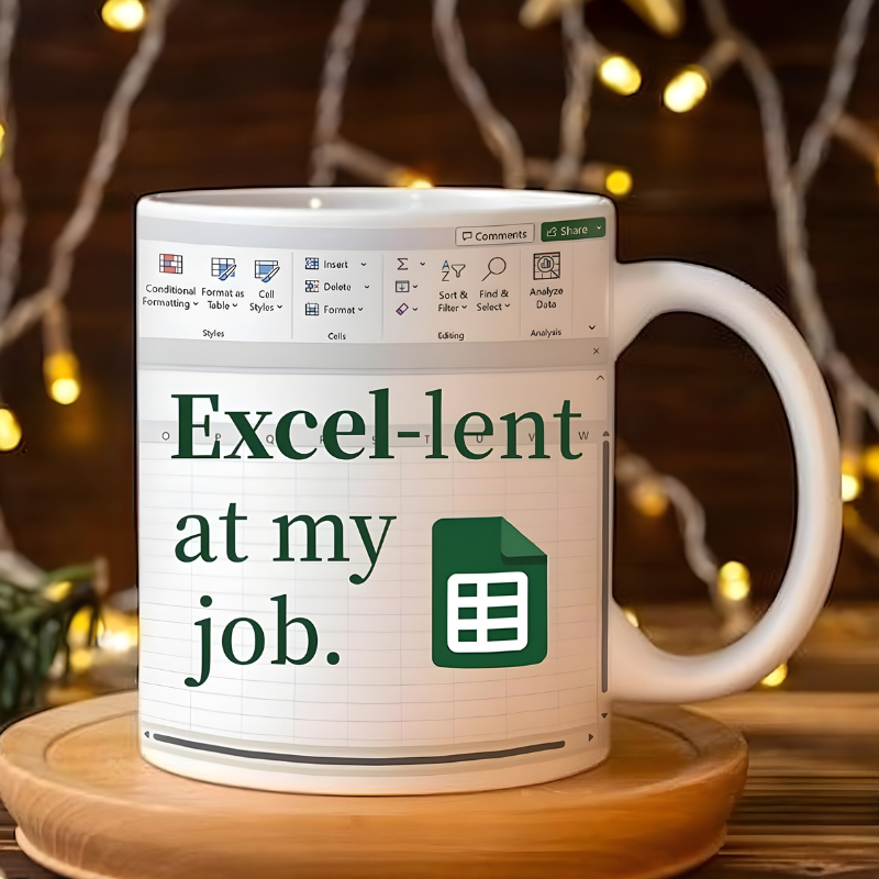 Spreadsheet Humor Accountant Coffee Mug Finance Professional Gift