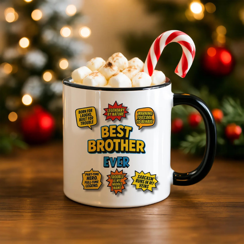 Brother Humor Comic Print 11oz Ceramic Coffee Mug