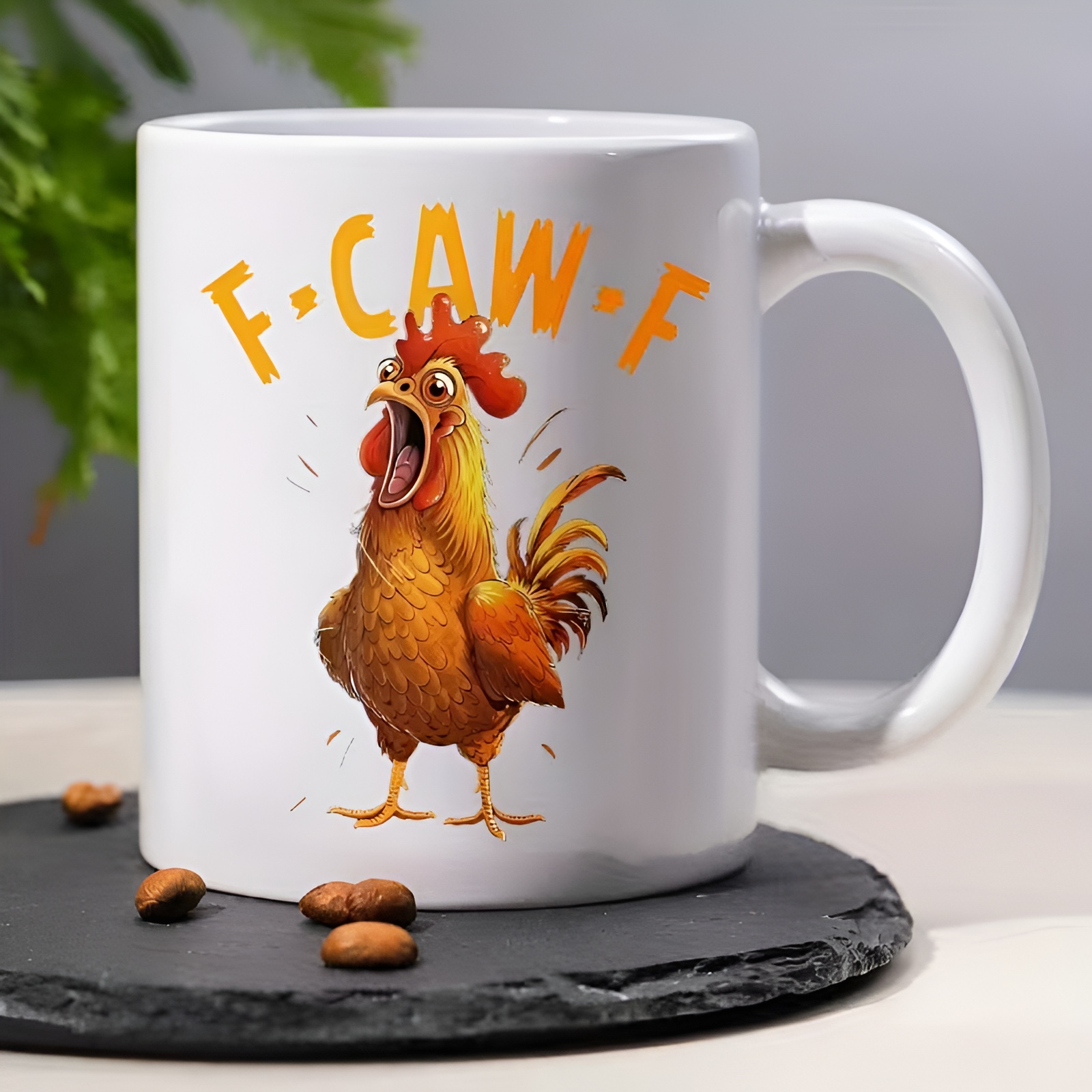 Cartoon Rooster Theme Ceramic Coffee Mug