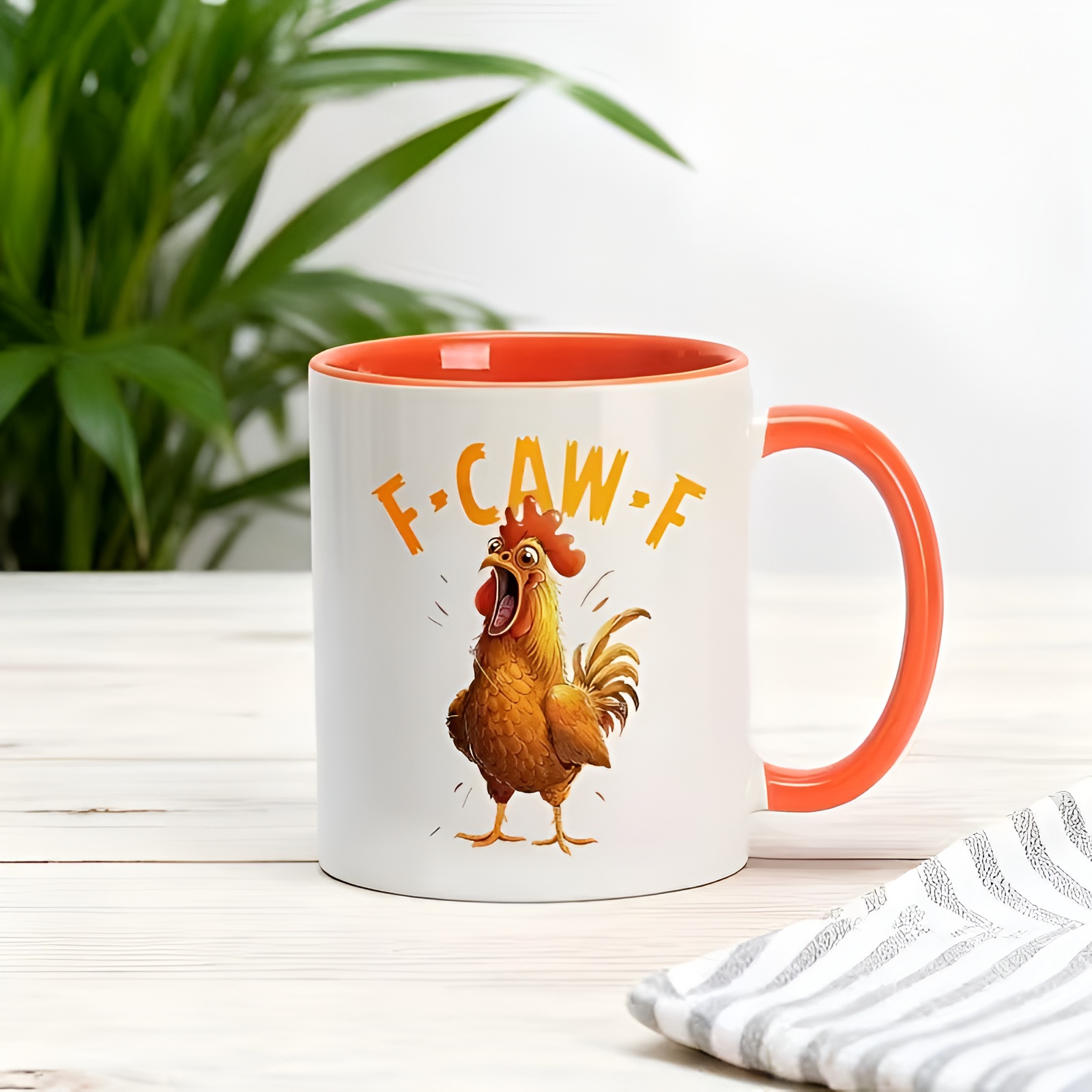 Cartoon Rooster Theme Ceramic Coffee Mug