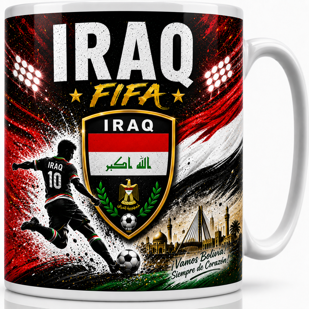 FIFA 2026 Iraq Football All Over Print Mug