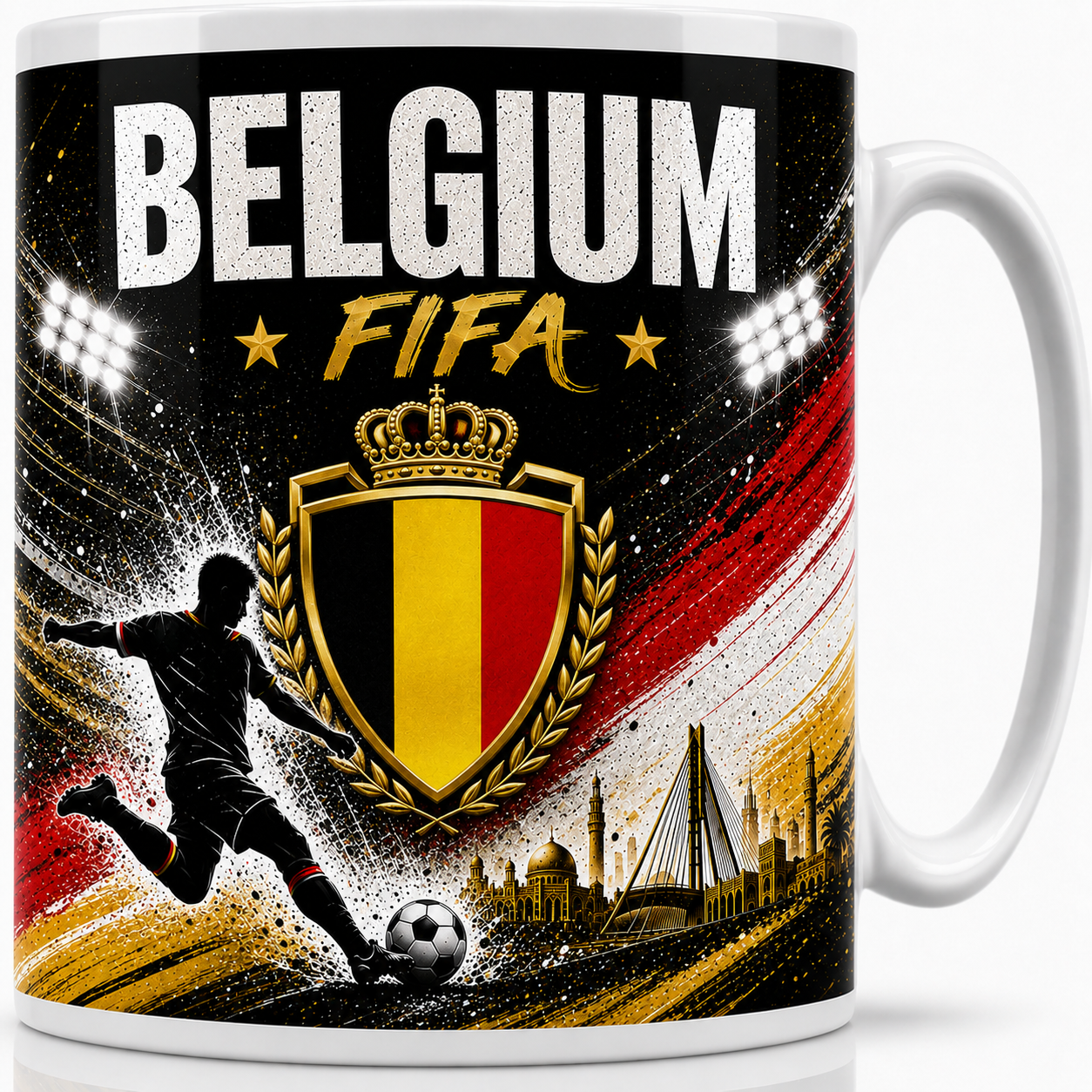 FIFA 2026 Belgium Football All Over Print Mug