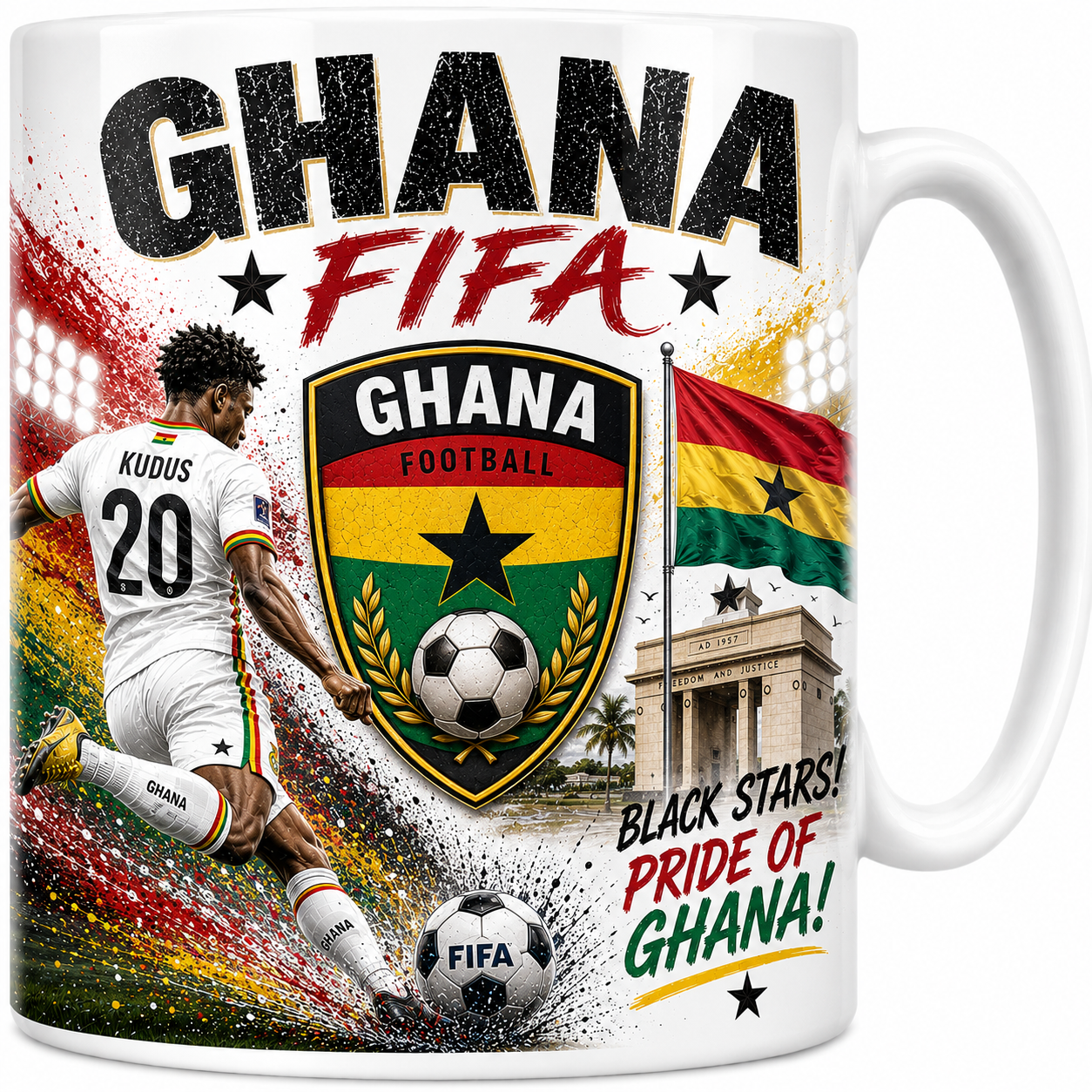 FIFA 2026 Ghana Football All Over Print Mug