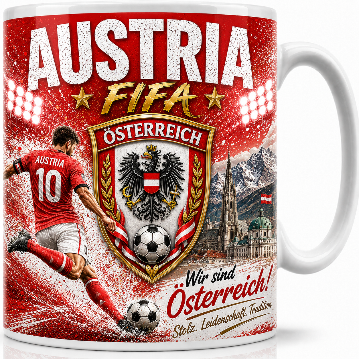 FIFA 2026 Austria Football All Over Print Mug