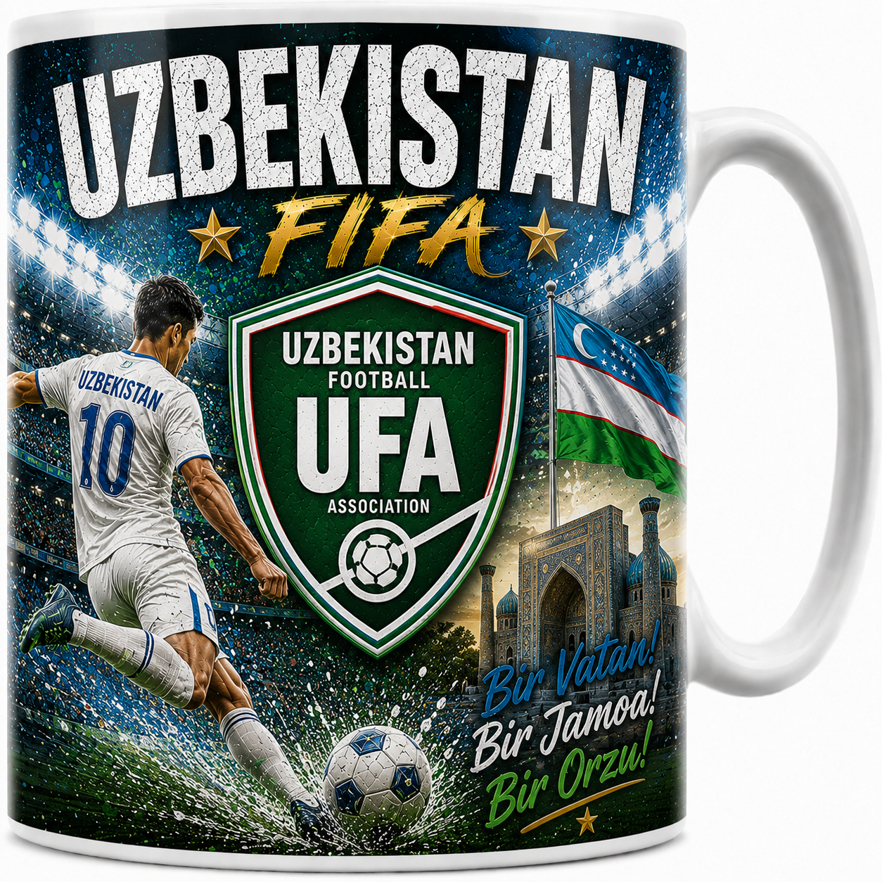 FIFA 2026 Uzbekistan Football All Over Print Mug