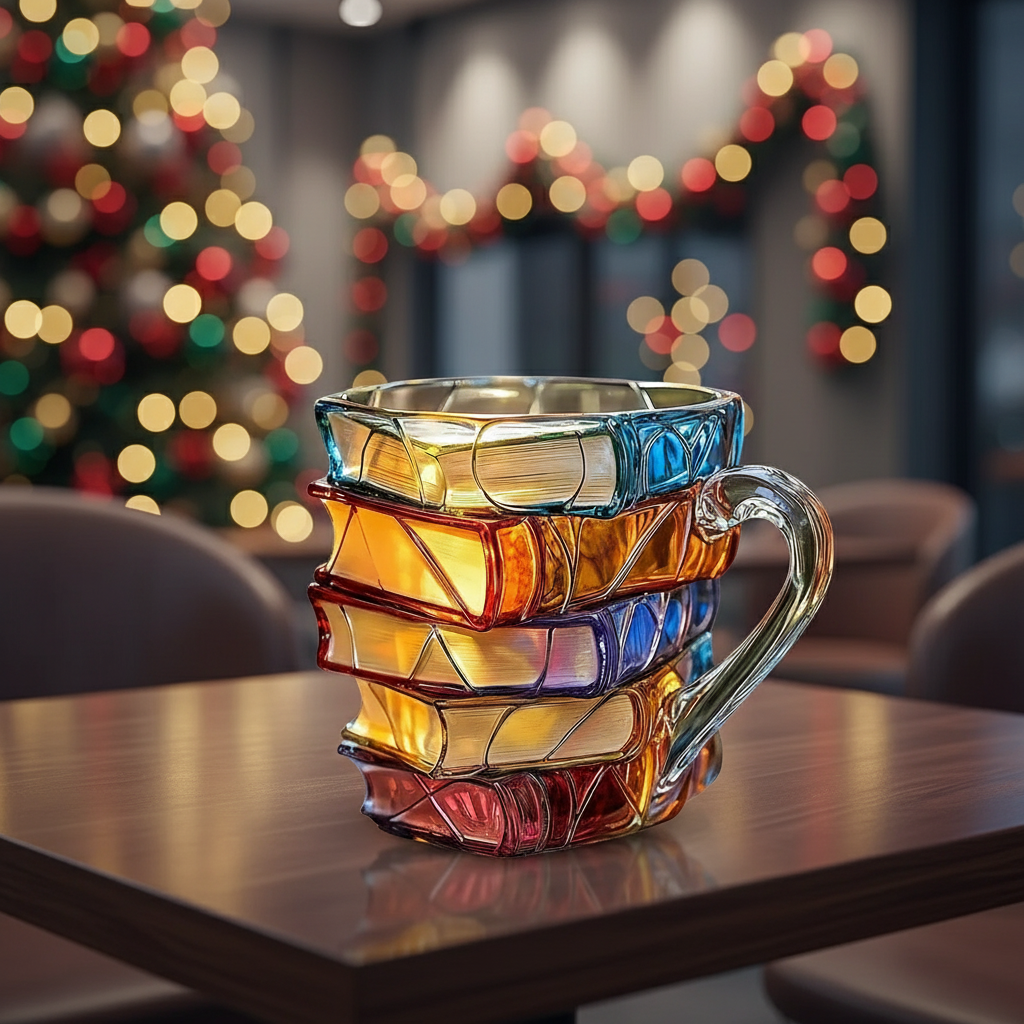 3D Book Mug For Christmas Present And Holiday Occasion