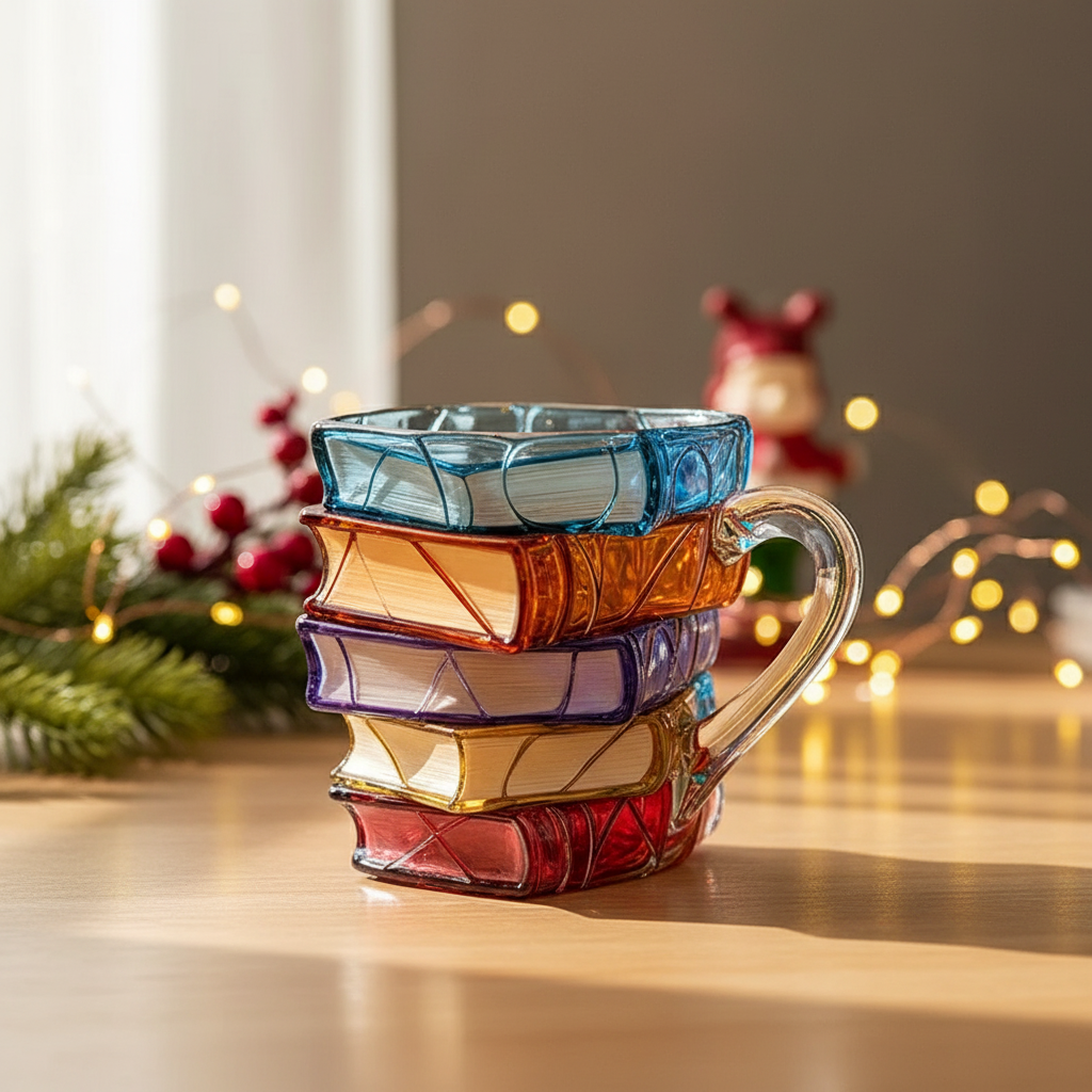3D Pattern Book Mug For Christmas And Holiday Gift 