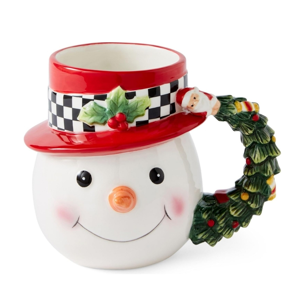 Christmas Tree Snowman Toby Mug