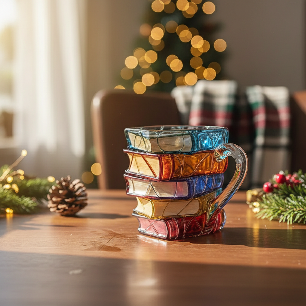 3D Pattern Book Mug For Christmas And Holiday Gift 