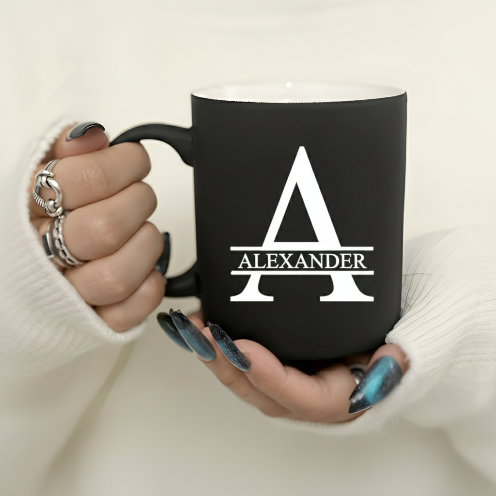 Personalized Letter Ceramic Mug Custom Design