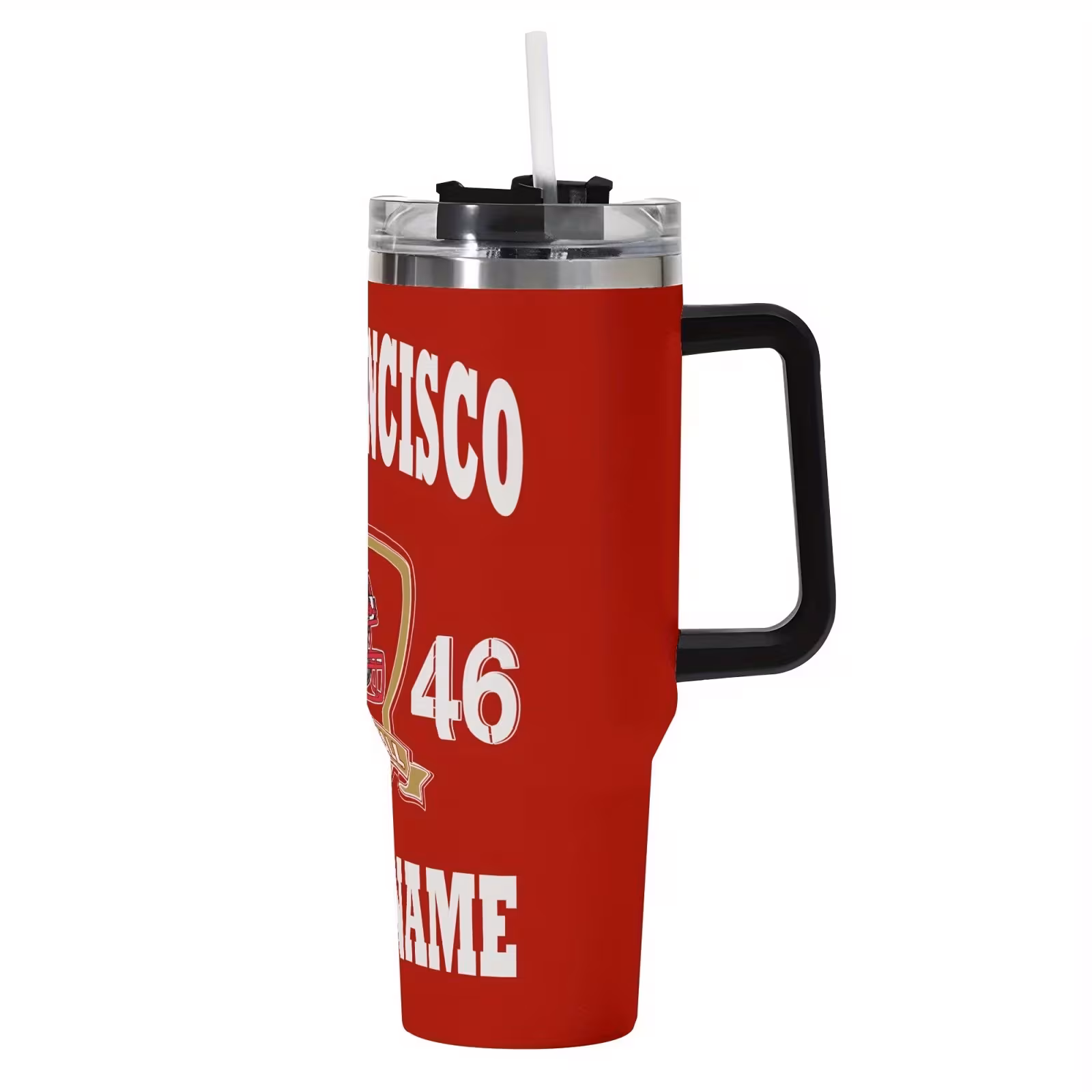 Customized San Francisco Football Theme 40Oz Stainless Steel Vacuum Cup Cup With Lid 