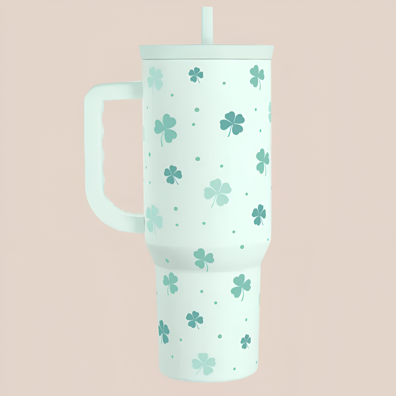  Tumbler with Handle & Straw, Easy-Clean, Cup Holder Friendly Base, Suitable for Outdoor Travel 