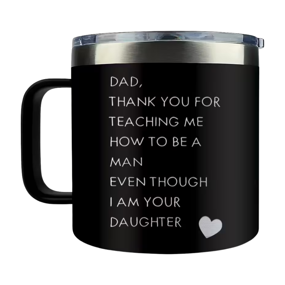 14 oz Stainless Steel Dad Coffee Mug