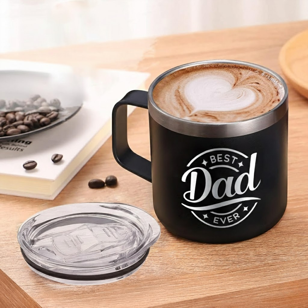 14 oz Stainless Steel Dad Tumbler Mug with Lid Drinkware