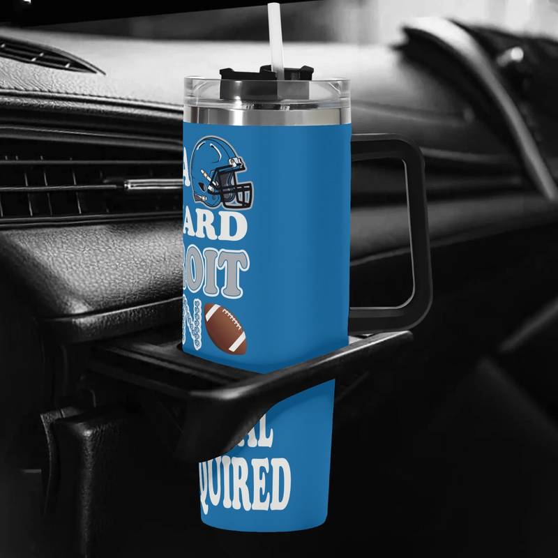 Detroit Lions Football Quote Printed Tumbler With Handle